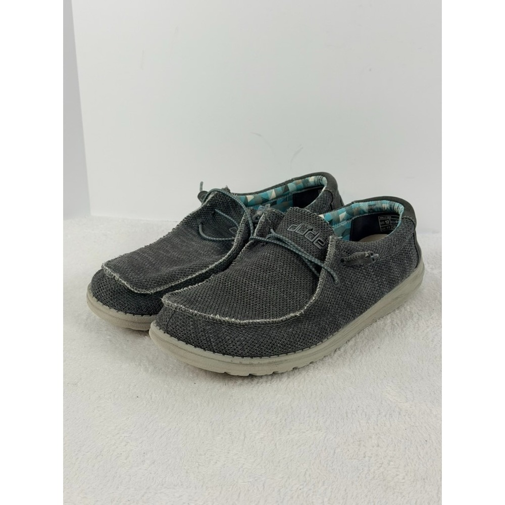 Hey Dude Wally Sox Charcoal Grey Men's Size 12 Slip On Loafers Shoes 110354000